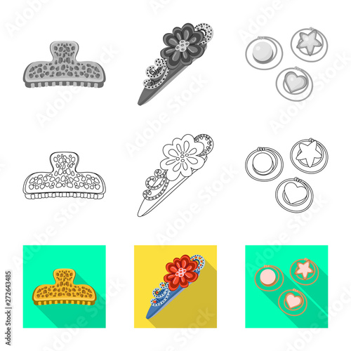 Isolated object of beauty and fashion icon. Set of beauty and female stock symbol for web.
