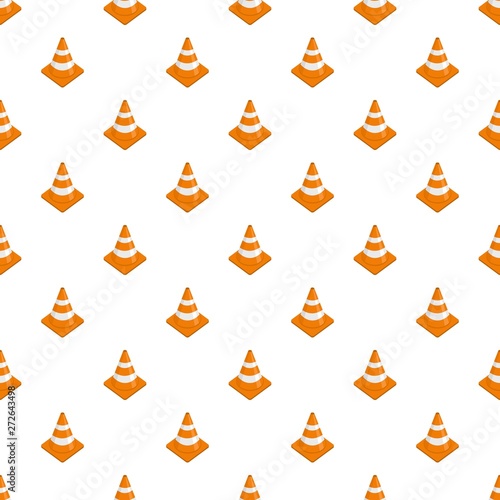 Alert cone pattern seamless vector repeat for any web design