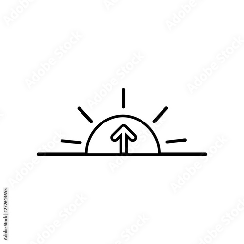 sunset icon. Element of Whether for mobile concept and web apps icon. Outline, thin line icon for website design and development, app development © gunayaliyeva