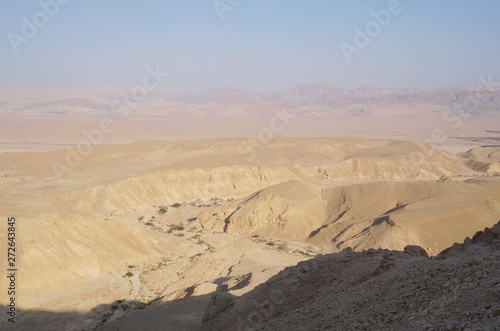 Ein Qetura nature reserve near Eilat in South Israel, in last sunset light