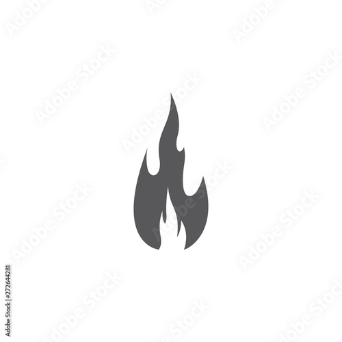 Fire flame logo template vector icon illustration