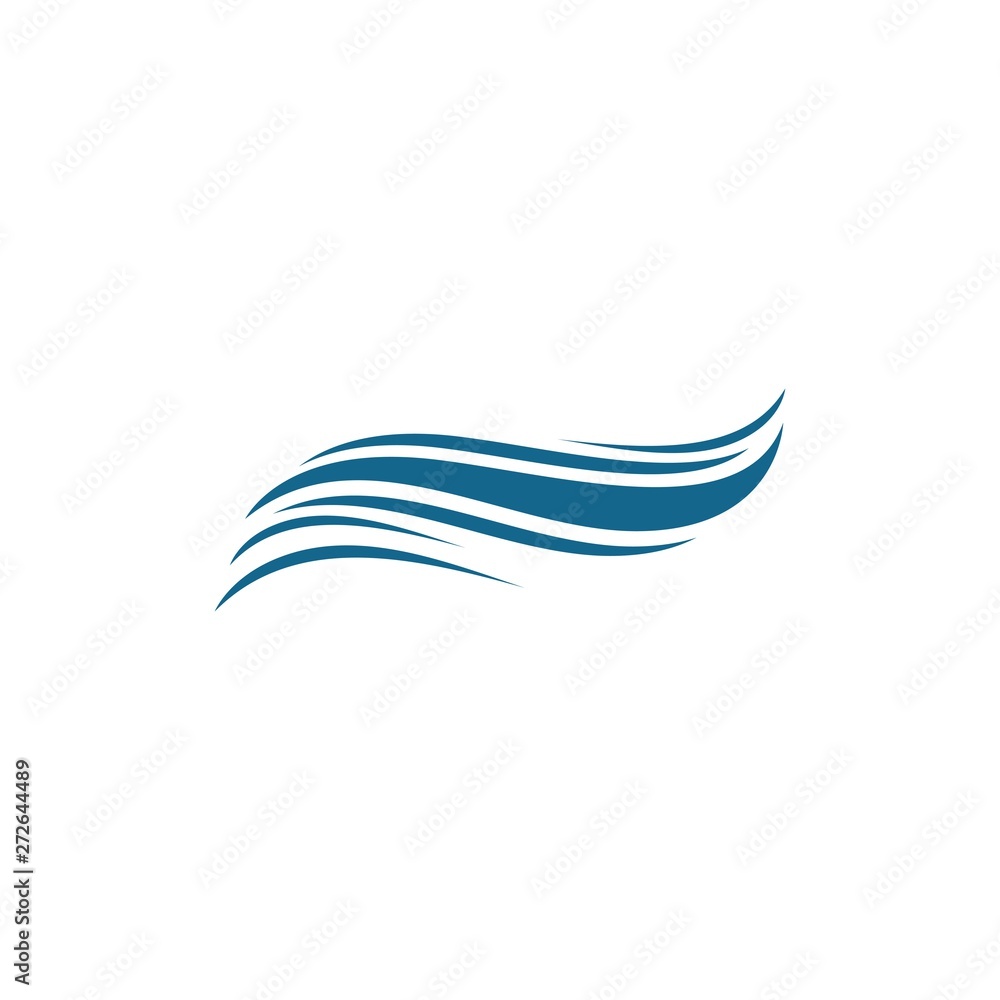 Naklejka premium Water wave logo illustration