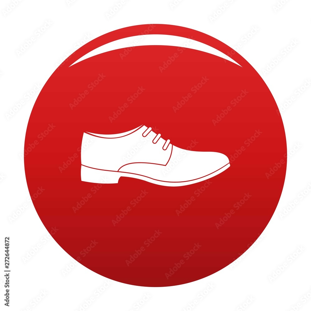 Men shoe icon. Simple illustration of men shoe vector icon for any any design red Men shoe icon. Simple illustration of men shoe vector icon for any any design red