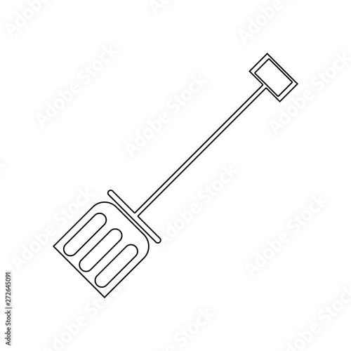 Snow Shovel icon. Element of Winter for mobile concept and web apps icon. Outline, thin line icon for website design and development, app development