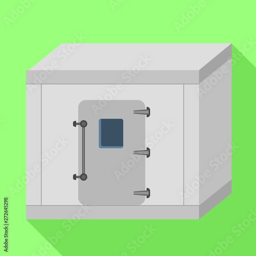 Freezer room icon. Flat illustration of freezer room vector icon for web design