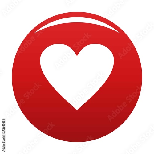 Dull heart icon. Simple illustration of dull heart vector icon for any design red