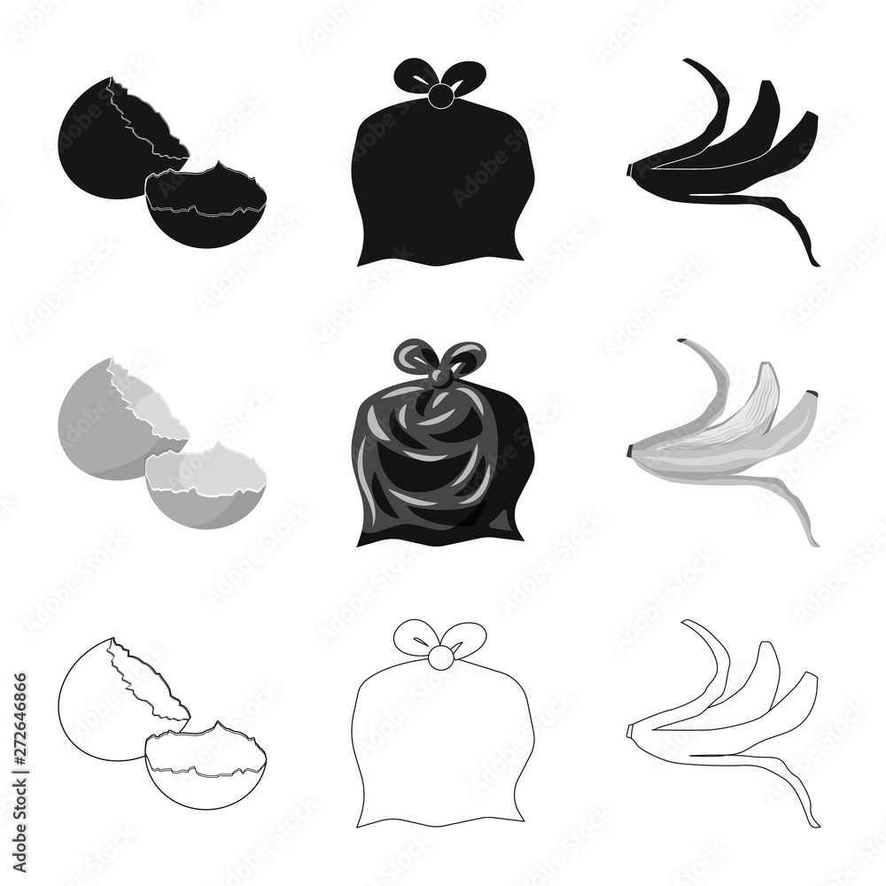 Isolated object of dump and sort icon. Set of dump and junk stock vector illustration. Isolated object of dump and sort icon. Set of dump and junk stock vector illustration.
