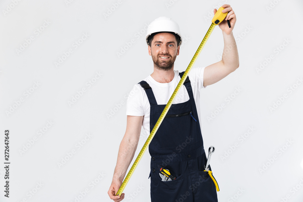 Portrait of a handsome bearded builder man Portrait of a handsome bearded builder man