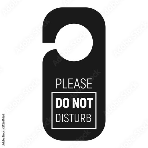 Please do not disturb hanger icon. Simple illustration of please do not disturb hanger vector icon for web design isolated on white background