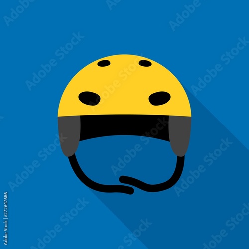 Rafting helmet icon. Flat illustration of rafting helmet vector icon for web design