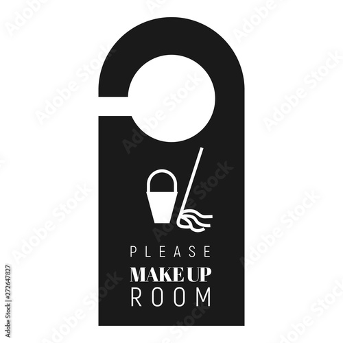 Please make up room tag icon. Simple illustration of please make up room tag vector icon for web design isolated on white background
