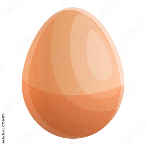 Whole egg icon. Cartoon of whole egg vector icon for web design isolated on white background