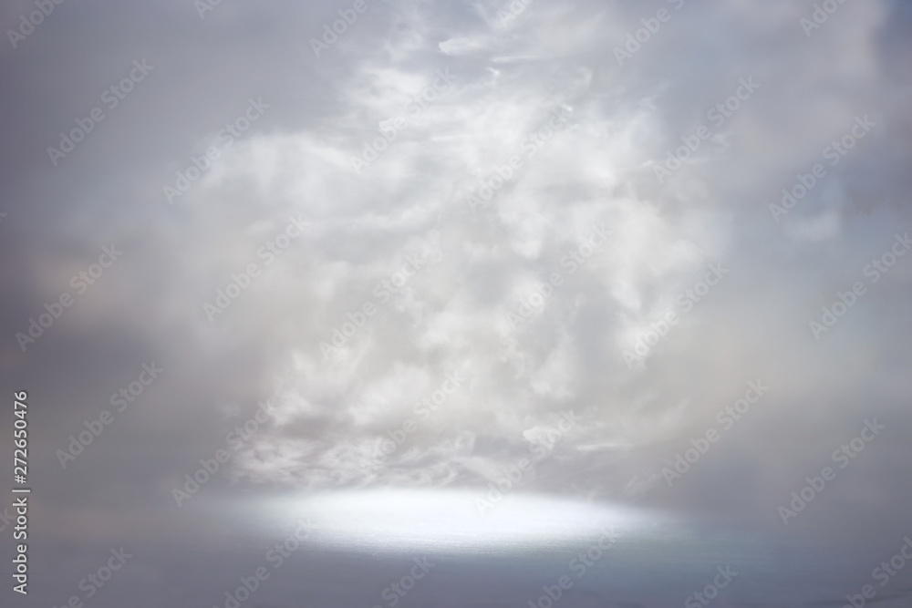 Fototapeta premium A picture of a celestial ray of light in the sky. Concept of religion and faith