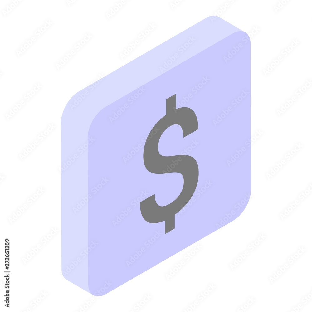 Dollar sign chat icon. Isometric of dollar sign chat vector icon for web design isolated on white background Dollar sign chat icon. Isometric of dollar sign chat vector icon for web design isolated on white background
