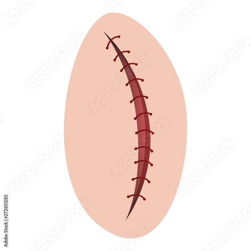 Operation suture icon. Cartoon of operation suture vector icon for web design isolated on white background