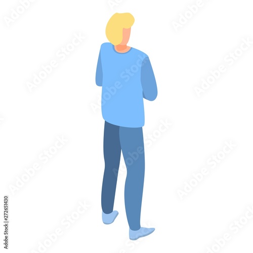 Bilde på lerret Blonde young man icon
