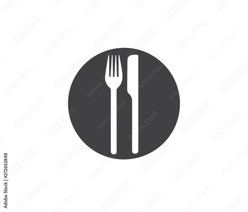 fork knife and dish plate icon vector fork knife and dish plate icon vector
