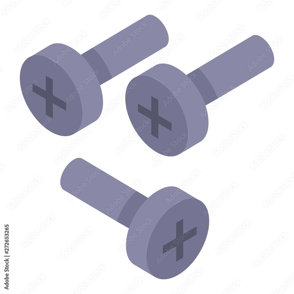 Screw icon. Isometric of screw vector icon for web design isolated on white background Screw icon. Isometric of screw vector icon for web design isolated on white background