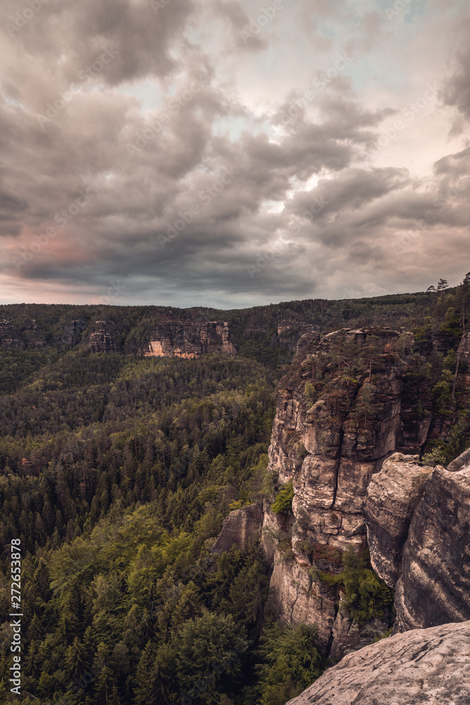 At the top of the national park Saxon Switzerland