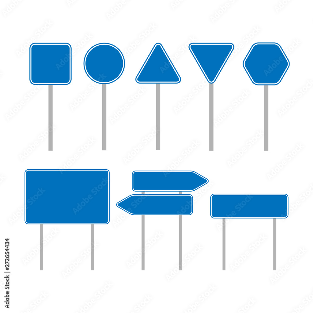 Set of empty signs. Collection plates. Vector illustration. Set of empty signs. Collection plates. Vector illustration.