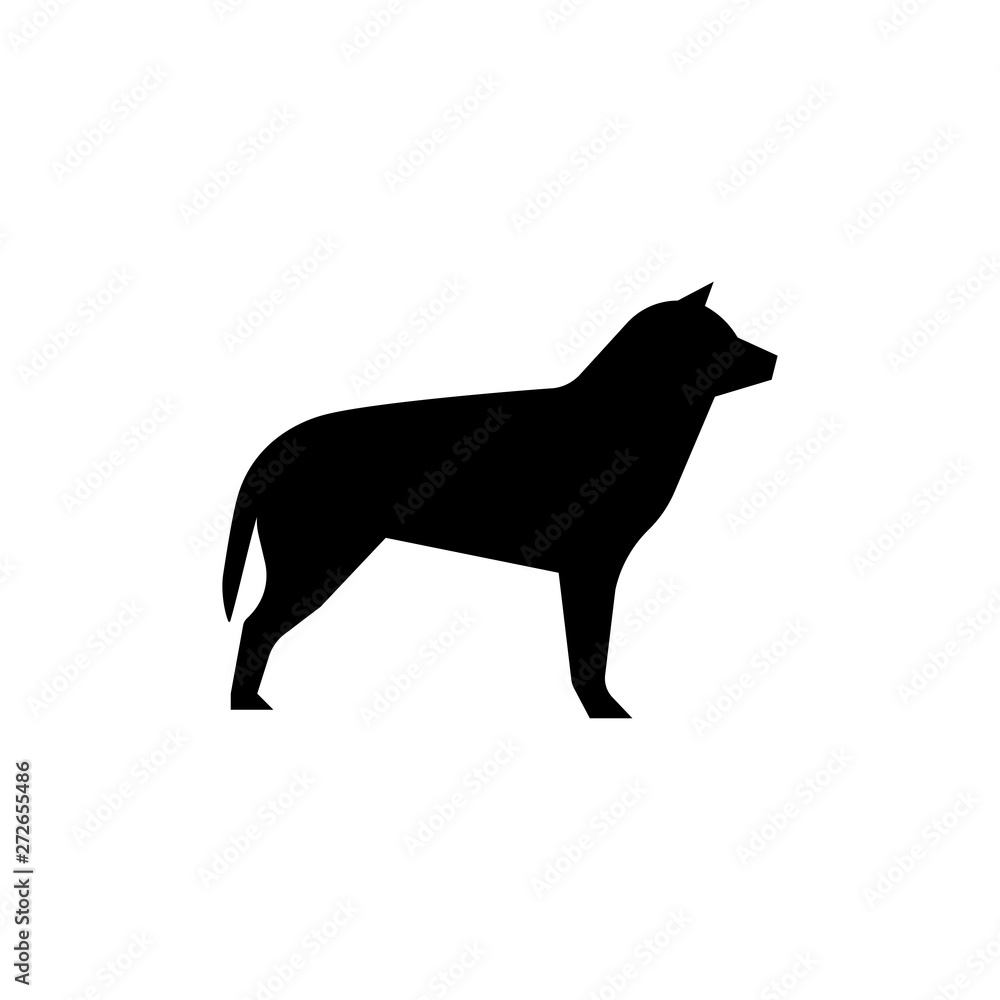 Pet dog icon, vector sign, pictogram isolated on white. Symbol, logo illustration