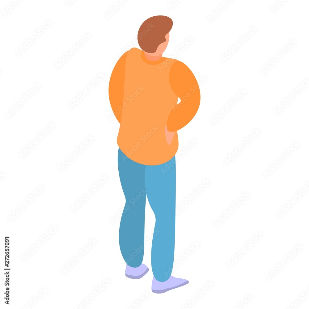 Fototapeta premium Young student icon. Isometric of young student vector icon for web design isolated on white background