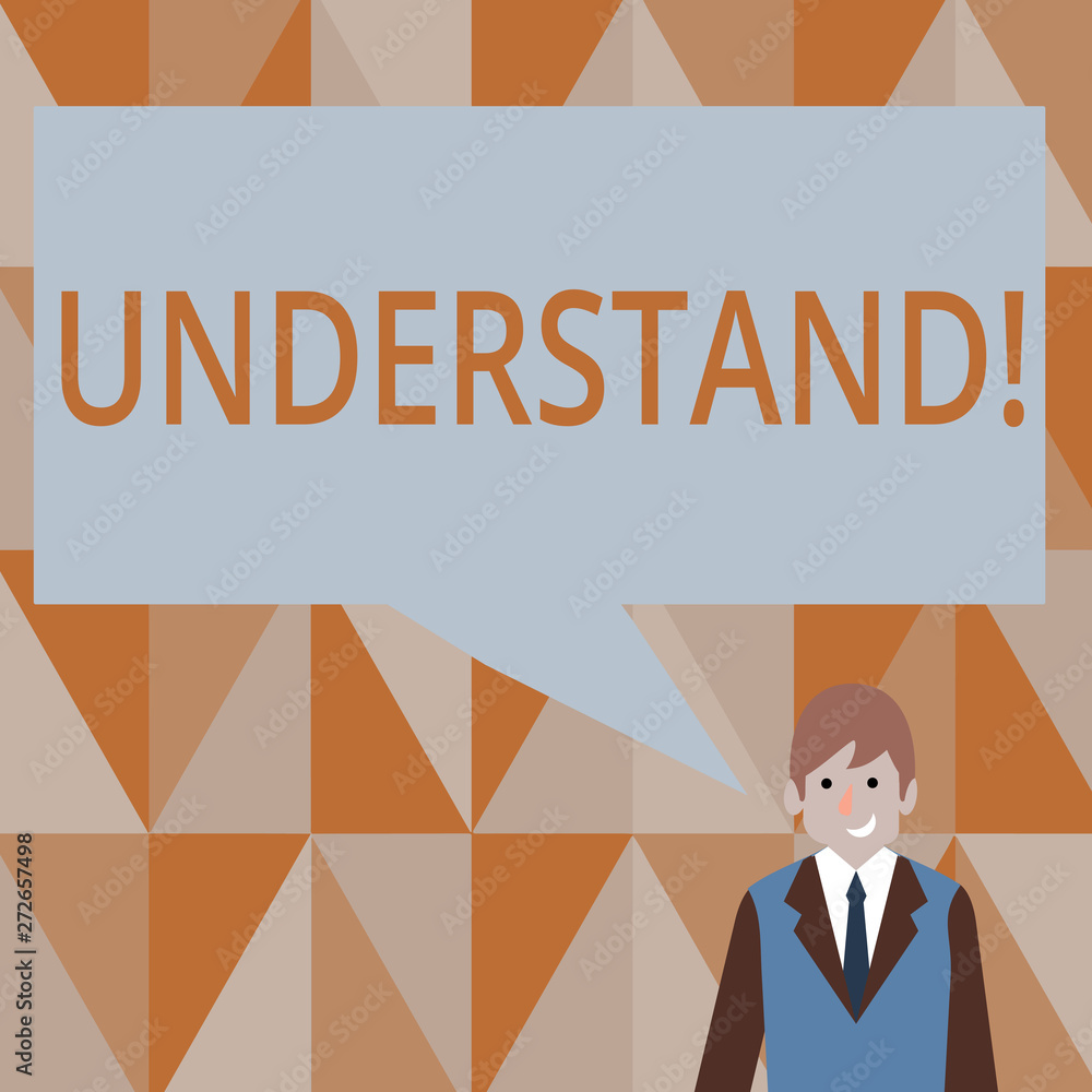 Writing note showing Understand. Business concept for Know Perceive the meaning of something Writing note showing Understand. Business concept for Know Perceive the meaning of something