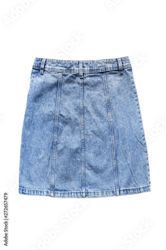 Denim skirt isolated