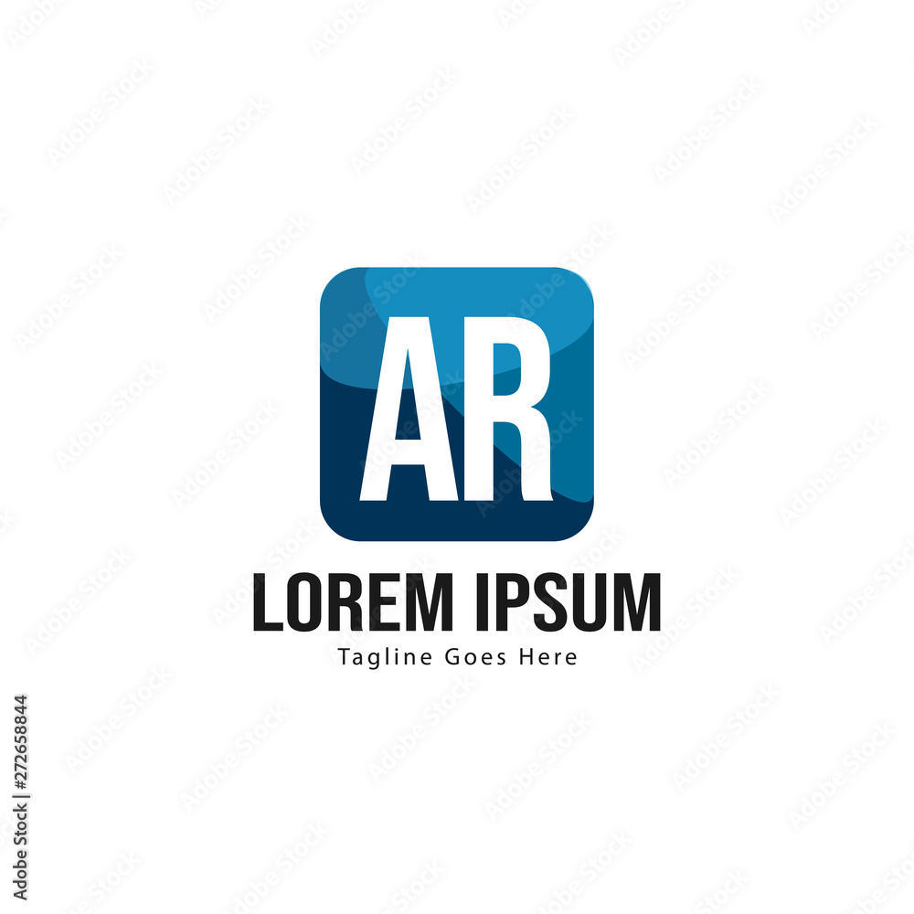 Fototapeta premium AR Letter Logo Design. Creative Modern AR Letters Icon Illustration