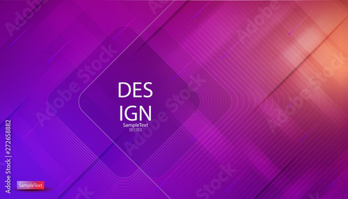 Violet abstract design with a square frame drawn from a variety of thin lines