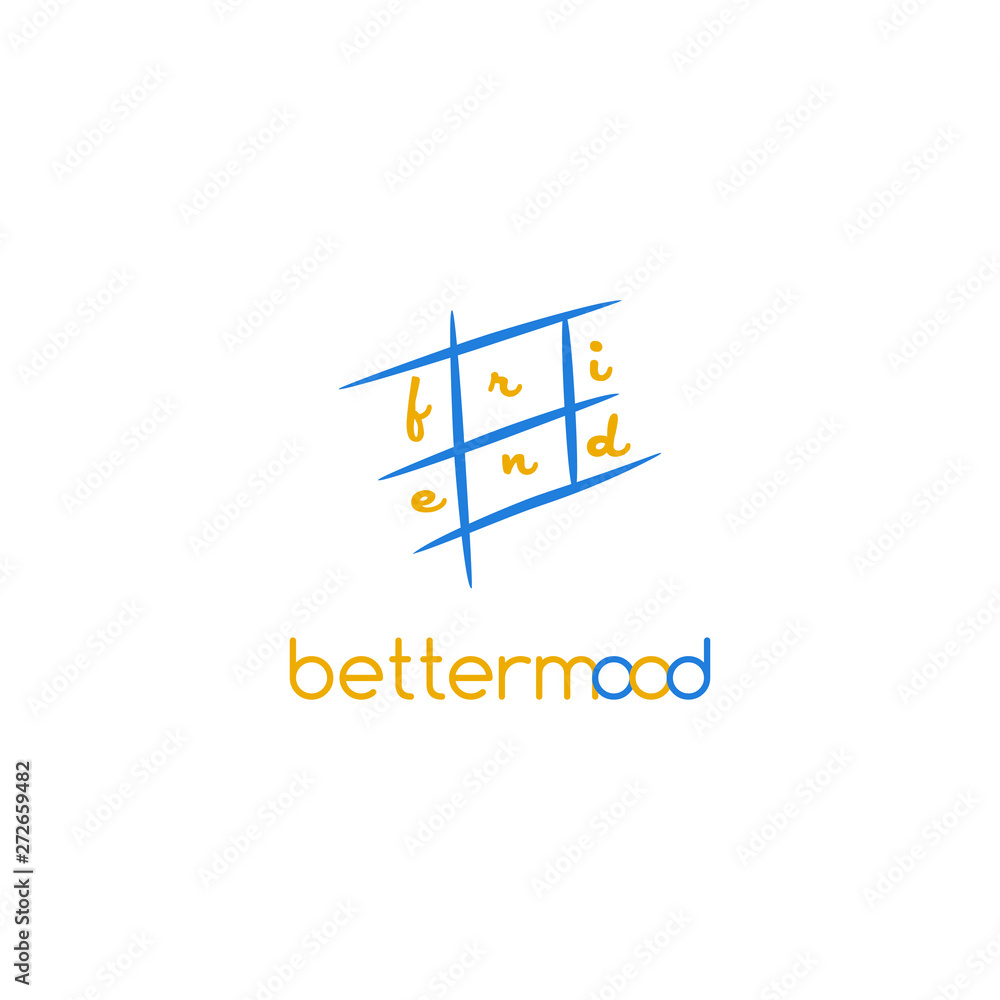 Friend-Better Mood on White Background Friend-Better Mood on White Background