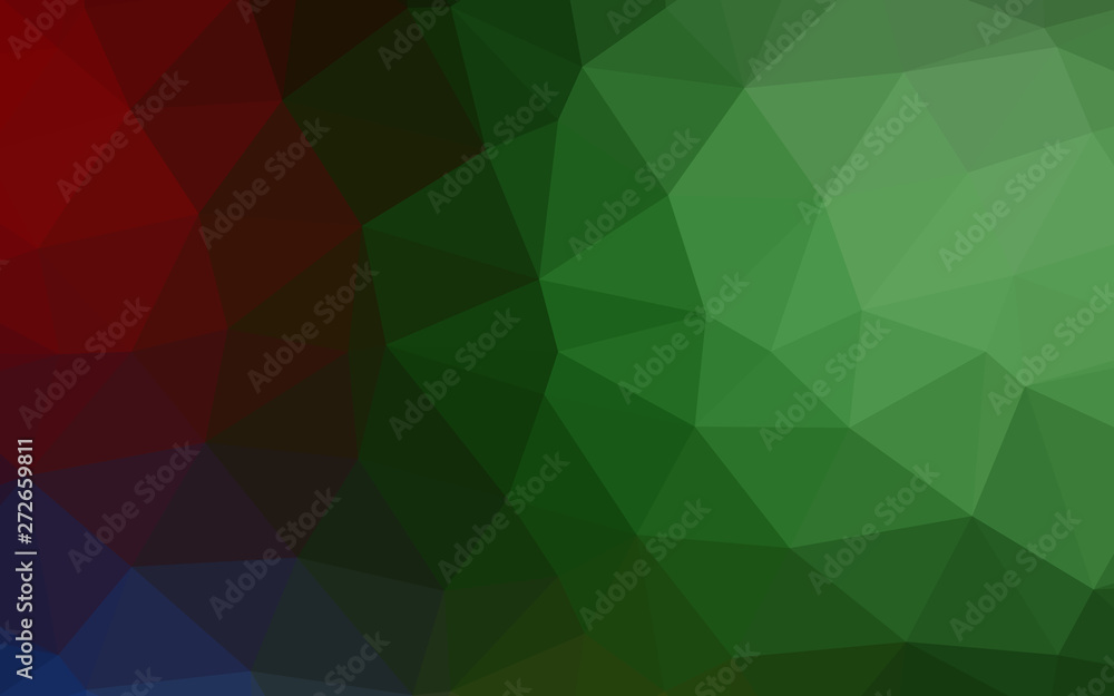 Fototapeta premium Dark Multicolor, Rainbow vector low poly layout.
