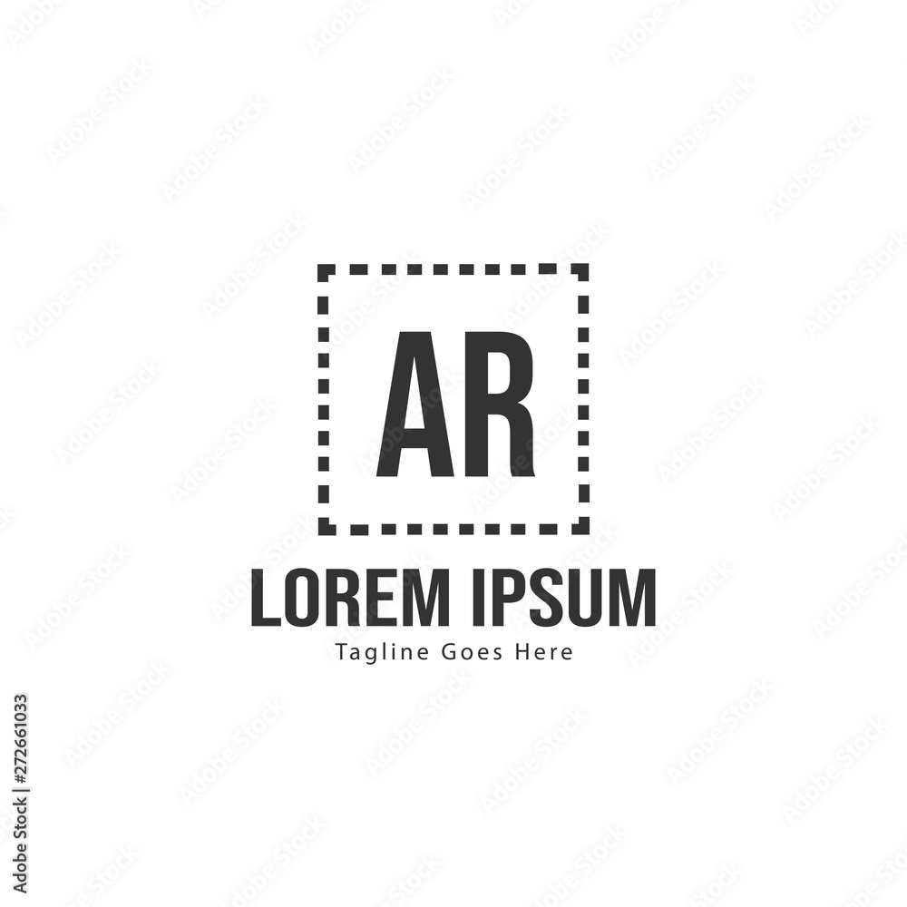 AR Letter Logo Design. Creative Modern AR Letters Icon Illustration