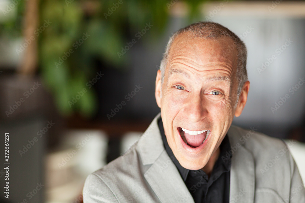 Funny classic grandfather. He is a elderly happy men Funny classic grandfather. He is a elderly happy men