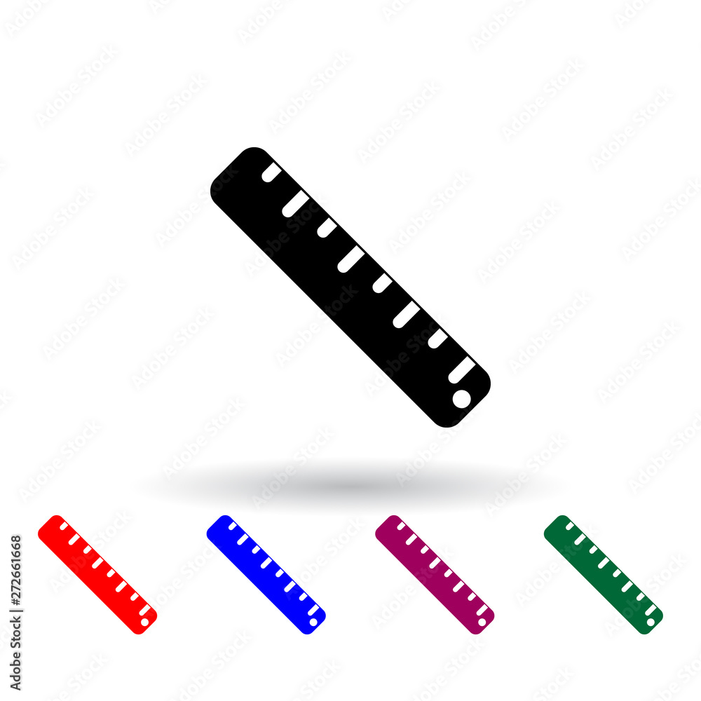 Fototapeta premium ruler multi color icon. Elements of art and painting set. Simple icon for websites, web design, mobile app, info graphics