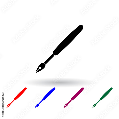 ink pen multi color icon. Elements of art and painting set. Simple icon for websites, web design, mobile app, info graphics