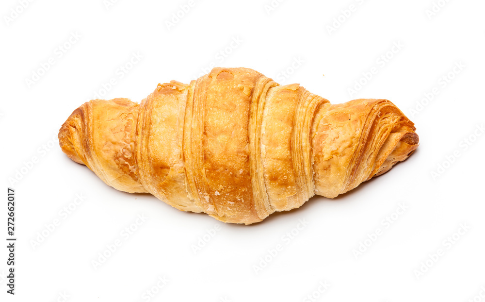 Französische Croissants isoliert auf Weißem Hintergrund Französische Croissants isoliert auf Weißem Hintergrund