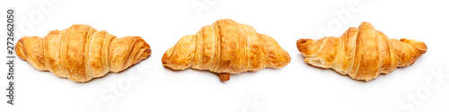 Französische Croissants isoliert auf Weißem Hintergrund
