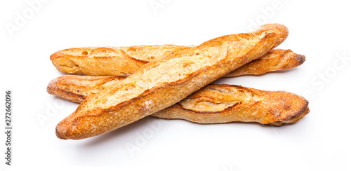 Französisches Baguette isoliert auf Weißem Hintergrund