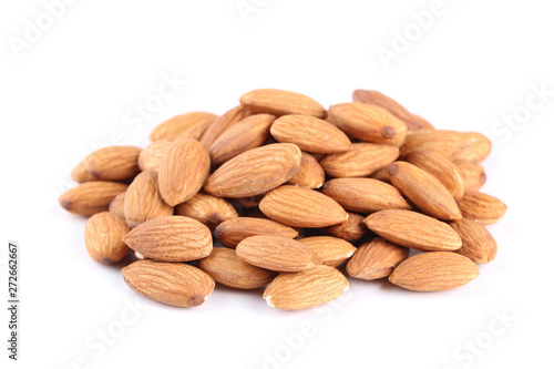 Almonds isolated on white background