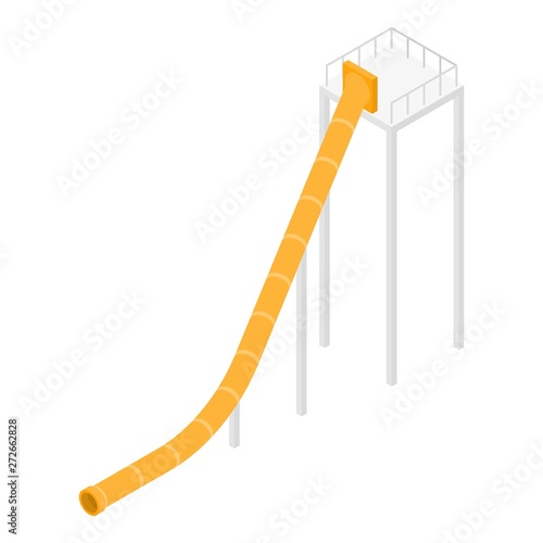 Aquapark tunnel icon. Isometric of aquapark tunnel vector icon for web design isolated on white background