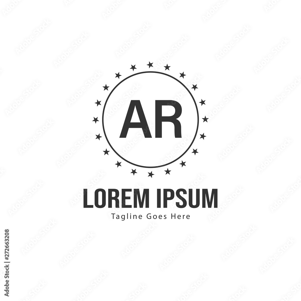 Fototapeta premium AR Letter Logo Design. Creative Modern AR Letters Icon Illustration