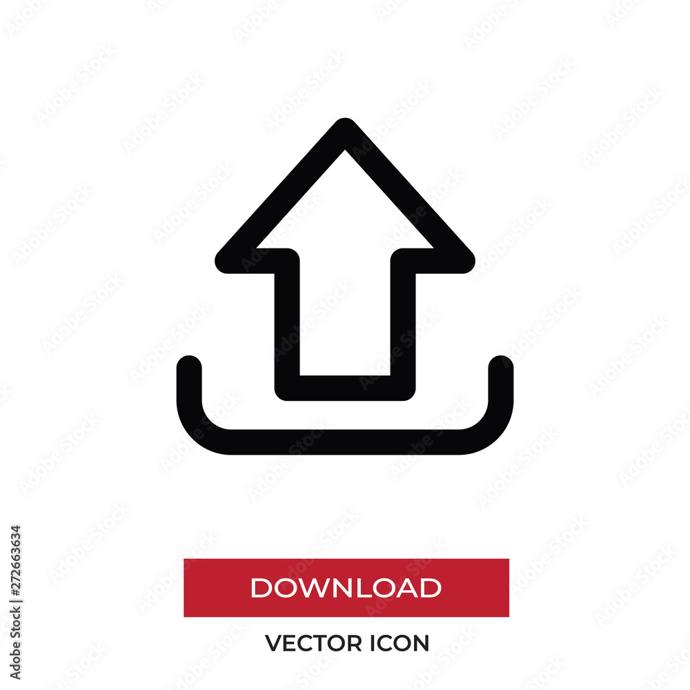 Upload vector icon in modern style for web site and mobile app Upload vector icon in modern style for web site and mobile app