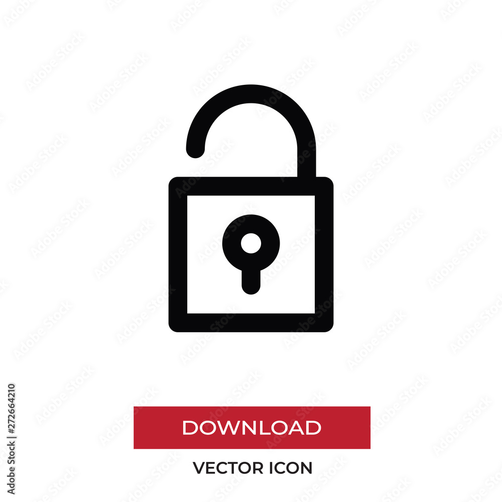 Lock vector icon in modern style for web site and mobile app Lock vector icon in modern style for web site and mobile app
