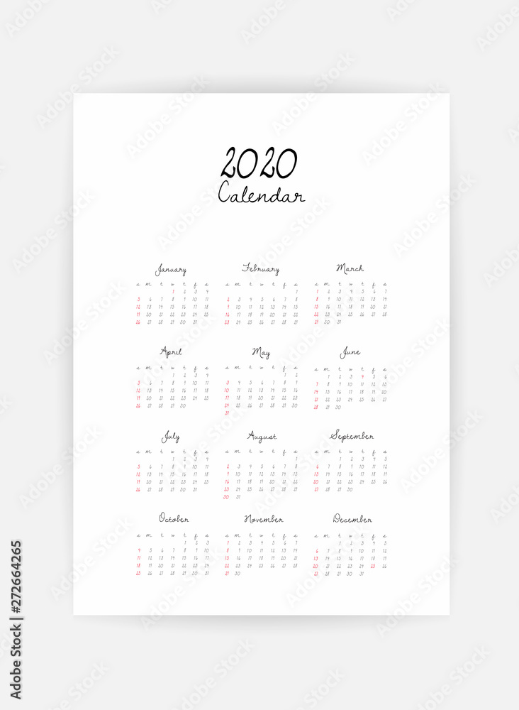 Calendar 2020 template. 12 Months. include holiday event. Week Starts Sunday Calendar 2020 template. 12 Months. include holiday event. Week Starts Sunday