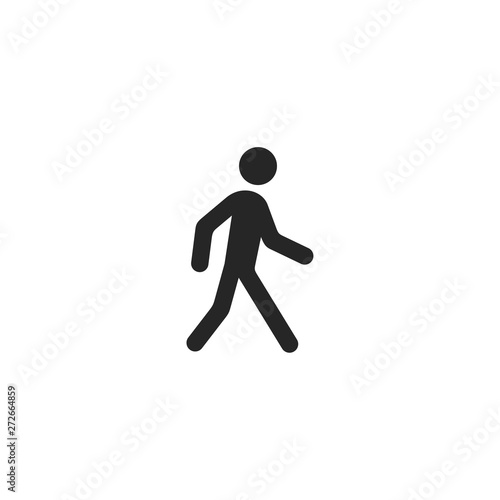 walk icon vector on white background. run symbol logo design inspiration