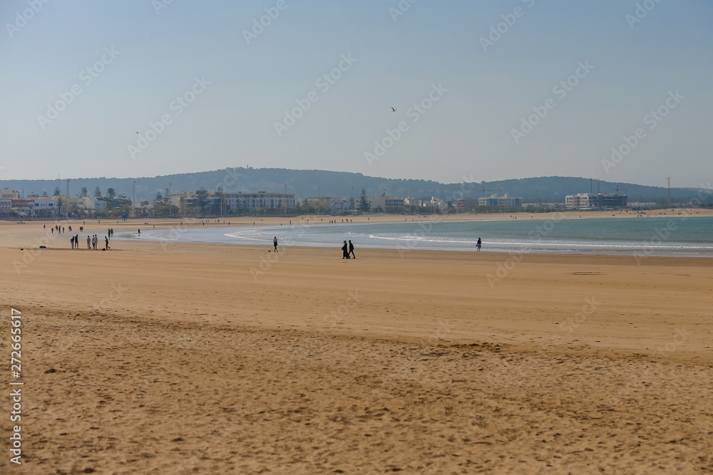 Beach along the coast of Essaouira Morocco