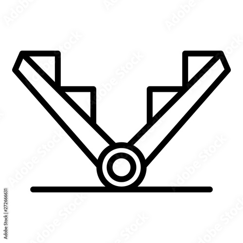 Open trap icon. Outline open trap vector icon for web design isolated on white background