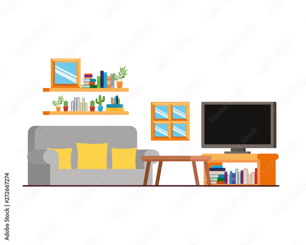 comfortable sofa in living room with plasma tv comfortable sofa in living room with plasma tv