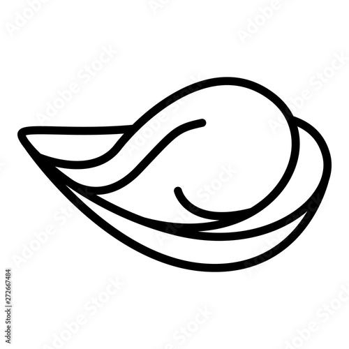 Mollusk icon. Outline mollusk vector icon for web design isolated on white background